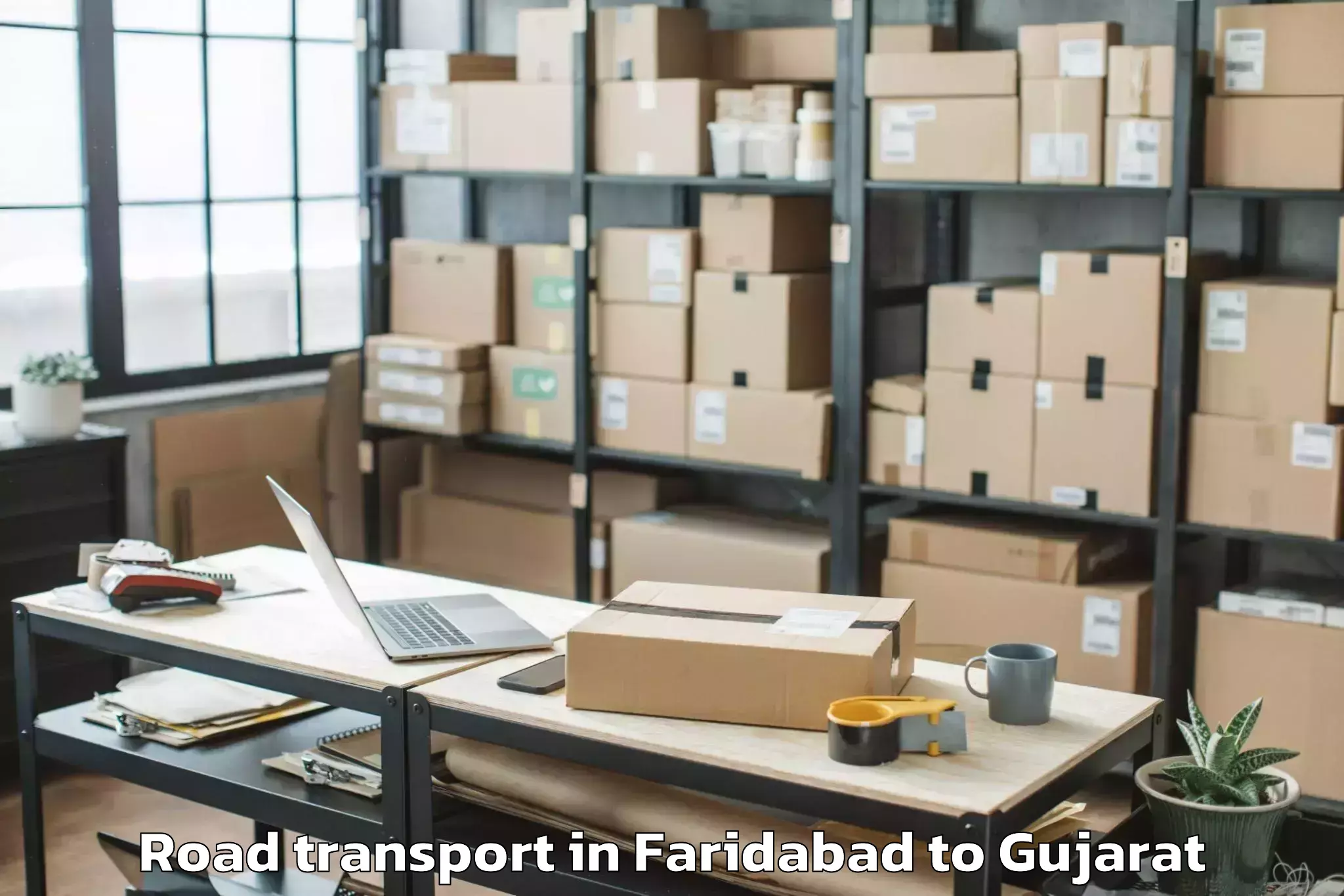 Expert Faridabad to Santrampur Road Transport